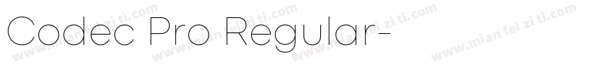 Codec Pro Regular字体转换